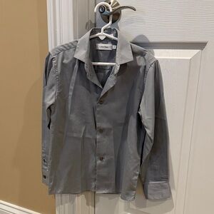 Calvin Klein Silver Gray Long Sleeve Shirt. Size 7. Wore few times. EUC